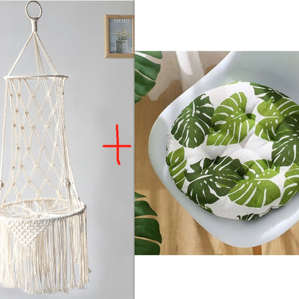 Macrame Hanging Cat Bed – Wall Hanging Macrame Cat Hammock Swing for Indoor Cats