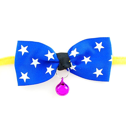 Adjustable Pet Bow Tie Collar with Bell for Dogs & Cats – Polyester Neck Accessory
