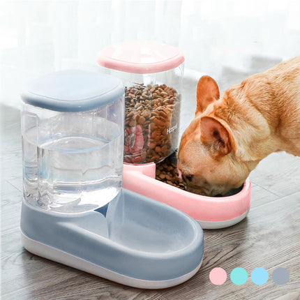 Automatic Gravity Pet Water & Food Dispenser Bowl for Dogs and Cats – Eco-Friendly PP Resin