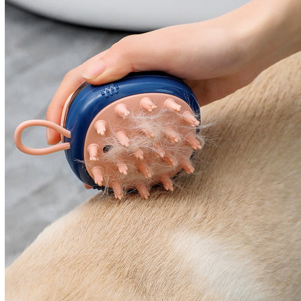 2-in-1 Silicone Pet Bath Brush with Shampoo Dispenser – Dog & Cat Cleaning Massage Grooming Brush
