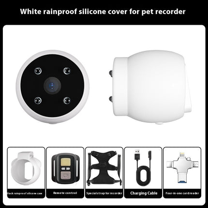 Pet Camera Collar with GPS Tracker – 170° Wide Angle HD Recording for Dogs & Cats, Waterproof Action Camera
