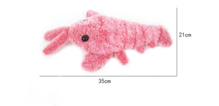 Electric Jumping Shrimp Cat Toy – USB Rechargeable Interactive Plush Lobster with Touch-Activated Swing Modes