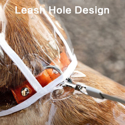 Transparent Pet Raincoat for Dogs – EVA Waterproof Dog Coat with White Edging, Lightweight Casual Outdoor Jacket (XS–8XL)