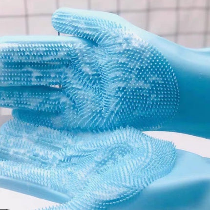 Silicone Pet Grooming Gloves for Dogs & Cats – Bathing, Massage & Hair Removal Brush