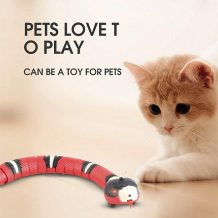 Interactive Electric Induction Snake Cat Toy – USB Rechargeable Motion-Sensing Crawling Snake with LED Eyes
