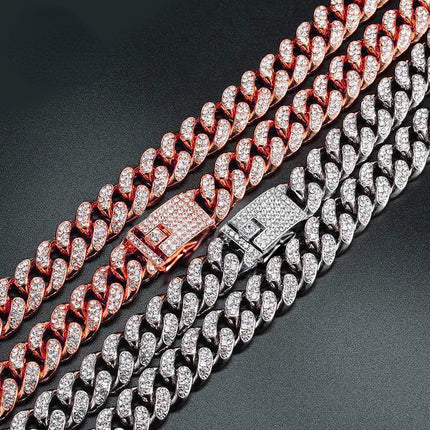 Hip Hop Diamond Chain Pet Collar – Bling Alloy Necklace for Dogs & Cats (Unisex, All Seasons)