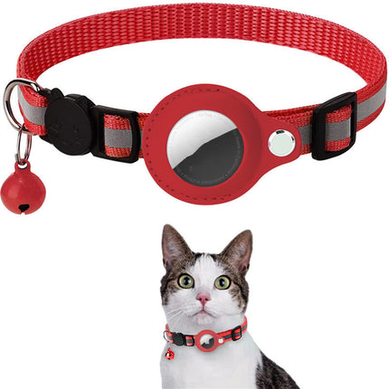 Reflective AirTag Pet Collar | Waterproof Nylon Dog & Cat Collar with AirTag Holder Case