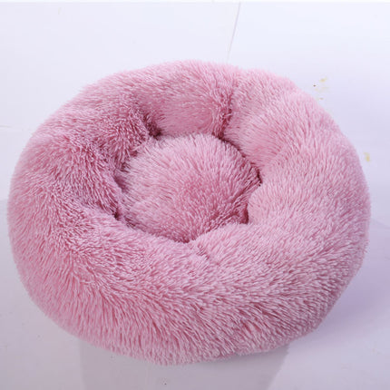 Plush Donut Pet Nest Bed – Soft Calming Round Bed for Dogs & Cats in Multiple Sizes