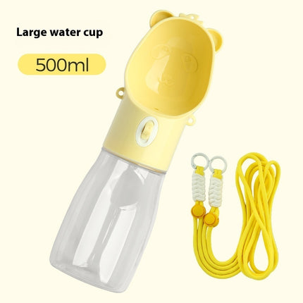 2-in-1 Portable Dog Water Bottle with Food Container – Leak-Proof Travel Drinking Cup for Dogs & Cats