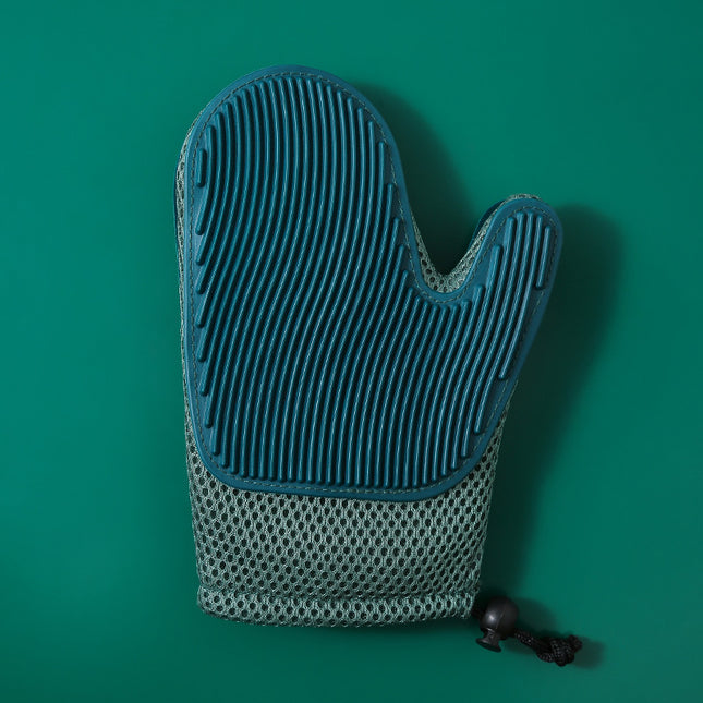 2-in-1 Pet Hair Removal Grooming Glove – Floating Hair Remover & Bath Massage Mitt for Dogs and Cats