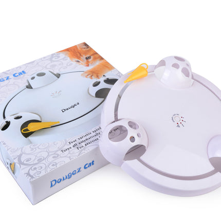 Electric Cat Catching Mouse Automatic Turntable Toy | Interactive Rotating Cat Play Wheel