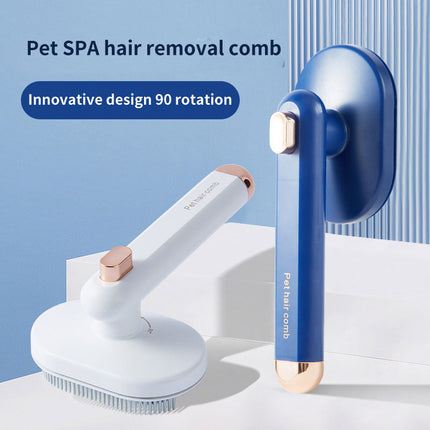 Self-Cleaning Pet Hair Removal Brush for Dogs – Floating Hair Comb with Massage & Easy-Clean Button