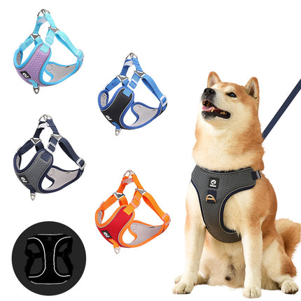 Pet Dog Harness Puppy Adjustable Breathable Mesh Reflective Saddle for Small Medium Dogs and Cats