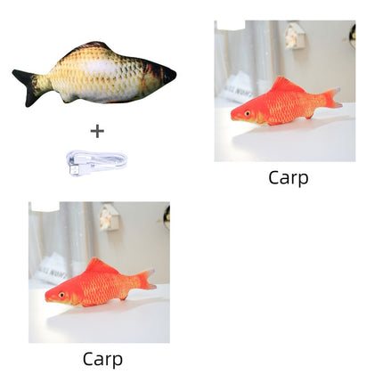 Electric Flopping Fish Cat Toy (Without Catnip) | Interactive Jumping Fish Simulation for Cats