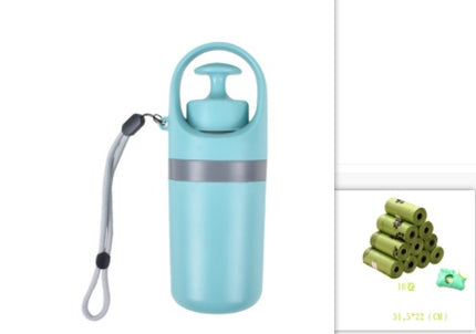 Portable Dog Pooper Scooper with Built-in Poop Bag Dispenser, Lightweight Eight-Claw Waste Pickup Tool