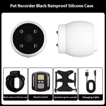 Pet Camera Collar with GPS Tracker – 170° Wide Angle HD Recording for Dogs & Cats, Waterproof Action Camera