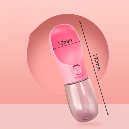 Portable Dog Water Bottle Feeder Bowl for Outdoor Travel – Leakproof Drinking Bottle for Pets