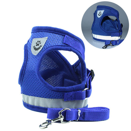 Breathable Mesh Pet Harness with Leash for Dogs & Cats | Adjustable Walking & Car Safety Vest