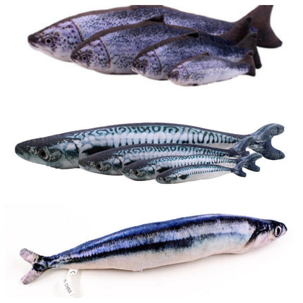 Creative Catnip Fish Plush Toy – Realistic Soft Fish Pillow Toy for Cats