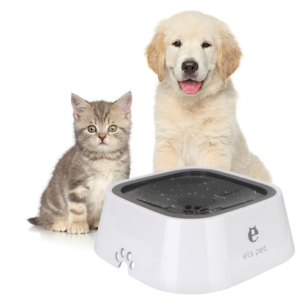 1.5L Anti-Overflow Floating Pet Water Bowl – Slow Drinking Dog & Cat Water Feeder with Splash-Proof Design