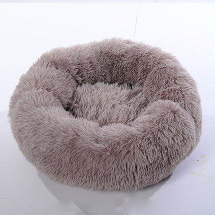Plush Donut Pet Nest Bed – Soft Calming Round Bed for Dogs & Cats in Multiple Sizes