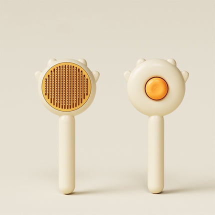 Cat & Dog Massage Grooming Comb – Stainless Steel Hair Removal Brush with Rounded Pins