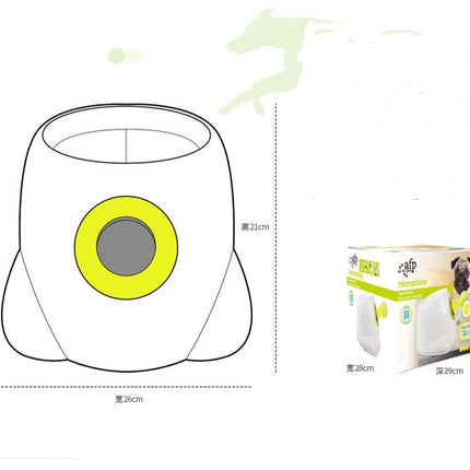 Automatic Dog Ball Launcher – Interactive Pet Fetch Machine with Adjustable Distance (3m–9m)