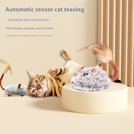Electric Plush Mouse Cat Toy | Self-Moving Interactive Teaser for Cats