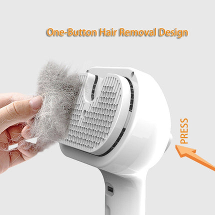 Pet Self-Cleaning Grooming Brush with Mist Spray, Dog & Cat Hair Remover Comb, Dematting Slicker Brush with Built-in Humidifier for Pet Grooming