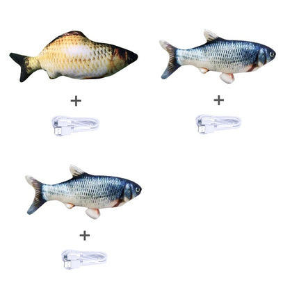 Electric Flopping Fish Cat Toy (Without Catnip) | Interactive Jumping Fish Simulation for Cats