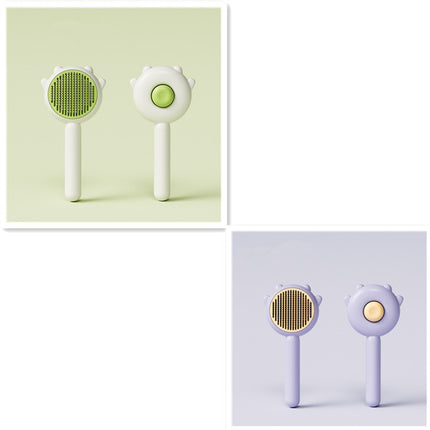 Cat & Dog Massage Grooming Comb – Stainless Steel Hair Removal Brush with Rounded Pins