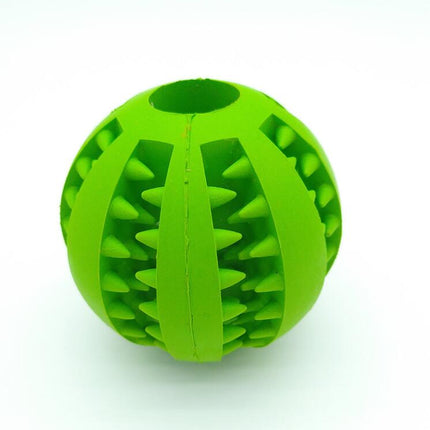 Pet Slow Feeder Dog Toy Rubber Treat Ball – Interactive Chew & Dental Cleaning Toy