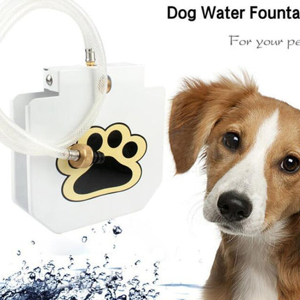 Outdoor Dog Water Fountain Paw-Activated Drinking Dispenser with 41-Inch Hose