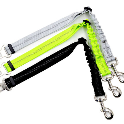 Adjustable Dog Seat Belt Car Seatbelt Harness Leads Elastic Reflective Safety Rope for Pets