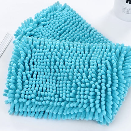 Super Absorbent Chenille Pet Bath Towel – Quick Drying Dog & Cat Drying Towel (Blue / Pink / Purple)
