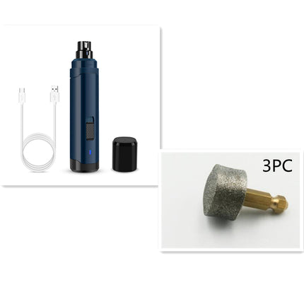 USB Rechargeable Pet Nail Grinder for Dogs & Cats, Low-Noise Electric Nail Clippers with Detachable Grinding Wheel