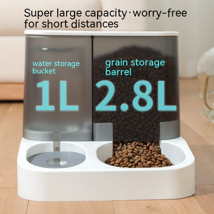 Automatic Gravity Pet Feeder with Water Dispenser for Cats – ABS PP Dual Food & Water Bowl