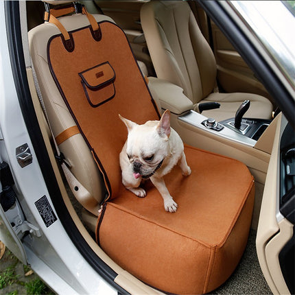 Retro Dual-purpose Pet Car Mat Front Seat Cushion for Dogs