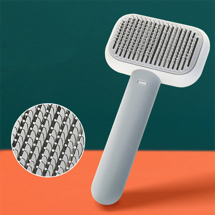 Pet Grooming Hair Massage Comb – Open-Knot Stainless Steel Brush for Cats and Dogs Fur Cleaning