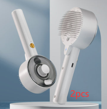 Pet Spray Massage Comb with UVC Blue Light – Self-Cleaning Steam Grooming Brush for Dogs & Cats