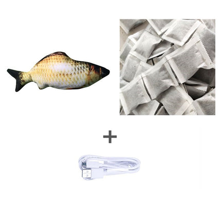 Electric Flopping Fish Cat Toy (Without Catnip) | Interactive Jumping Fish Simulation for Cats