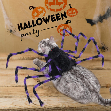 Halloween Pet Spider Costume – Big Realistic Spider Cosplay Outfit for Cats & Dogs