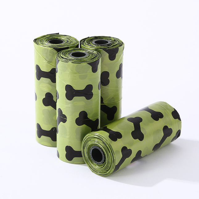 Dog Pooper Scooper Garbage Bag Dispenser with Bone Print Waste Bags