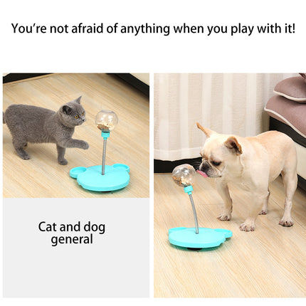 Pet Feeder Cat Toy Leaking Food Ball Self-Playing Tumbler Puzzle Feeder with Suction Cup