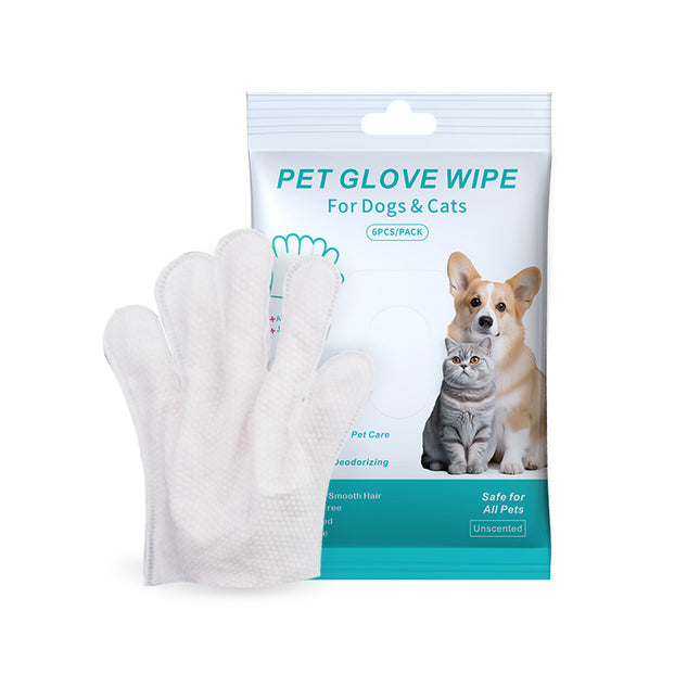 Pet Grooming Glove Wipes for Dogs & Cats – Disposable Dry Cleaning Gloves for Easy Pet Hygiene