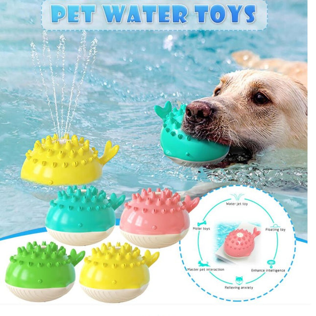 Floating Water Spray Dog Toy – Summer Bath & Swimming Interactive Pet Water Toy with Spray Jets