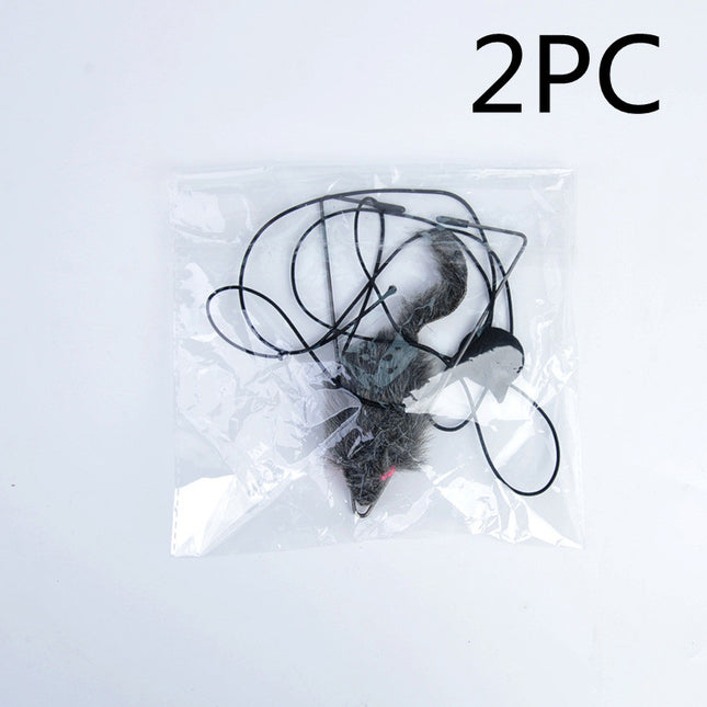 Pet Telescopic Hanging Door Mouse Cat Toy | Elastic Hanging Interactive Cat Teaser