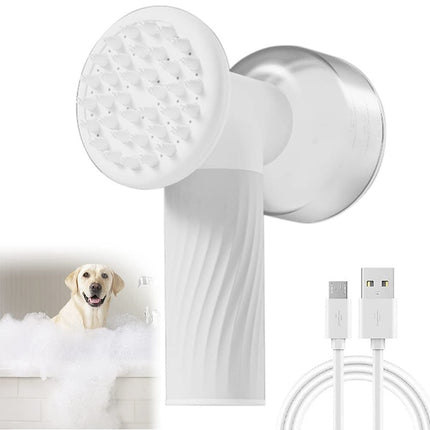 Automatic Foaming Pet Bath Brush with Shampoo Dispenser – Electric Silicone Dog & Cat Grooming Massage Scrubber
