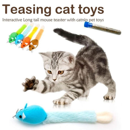 Interactive Long Tail Mouse Toy for Cats | Funny Training & Play Toy for Kittens