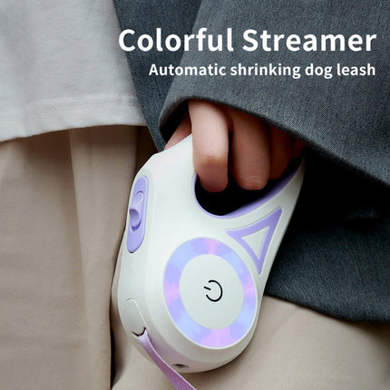 Dog Leash Retractable Leash And Dog Collar Spotlight Automatic Pet Dog Cat Traction Rope For Small Medium Dogs